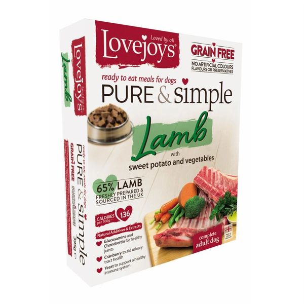 {LIB}*NOT INSTORE* Lovejoys Pure & Simple Grain Free with Lamb (10 x 395g)