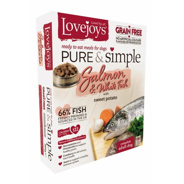 {LIB}*NOT INSTORE* Lovejoys Pure & Simple Grain Free with Salmon (10 x 395g)