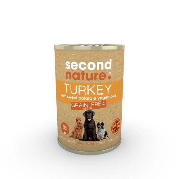 {LIB}*NOT INSTORE* Second Nature Grain Free Turkey (12 x 395g)