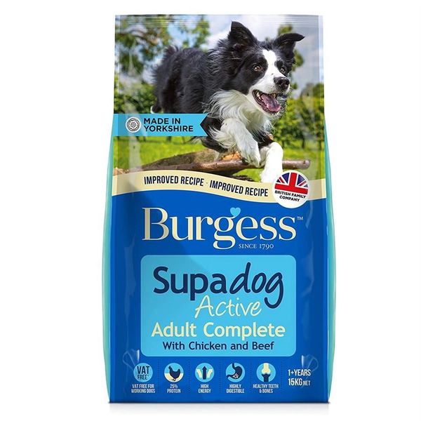 *NOT INSTORE* Burgess Supadog Active Adult Complete 15kg