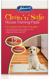 *NOT INSTORE* Johnsons Clean 'n' Safe House Training Pads 1 x 15
