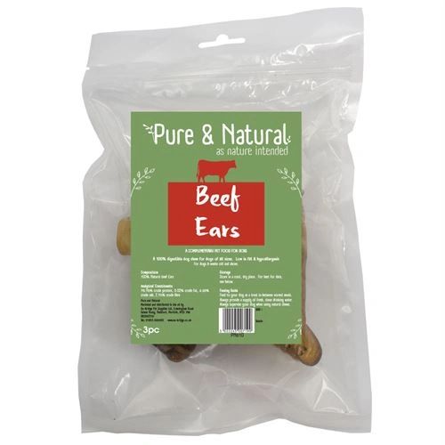 {LIB} Pure & Natural Beef Ears (3 Pack)