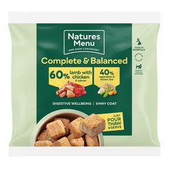 *EXCLUSIVE ONLINE PRICE* Natures Menu RAW 60/40 Lamb with Chicken & Salmon Nuggets 1kg