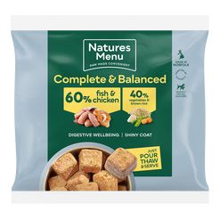 *EXCLUSIVE ONLINE PRICE* Natures Menu 60/40 RAW Fish & Chicken Nuggets 1kg