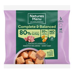 *EXCLUSIVE ONLINE PRICE* Natures Menu 80/20 RAW Turkey Nuggets 1kg