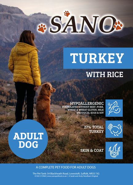 SANO Premium Adult Dog Turkey with Rice