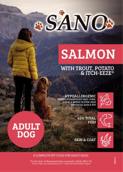 SANO Adult Dog Salmon, Trout, Potato, & ITCH-EEZE®