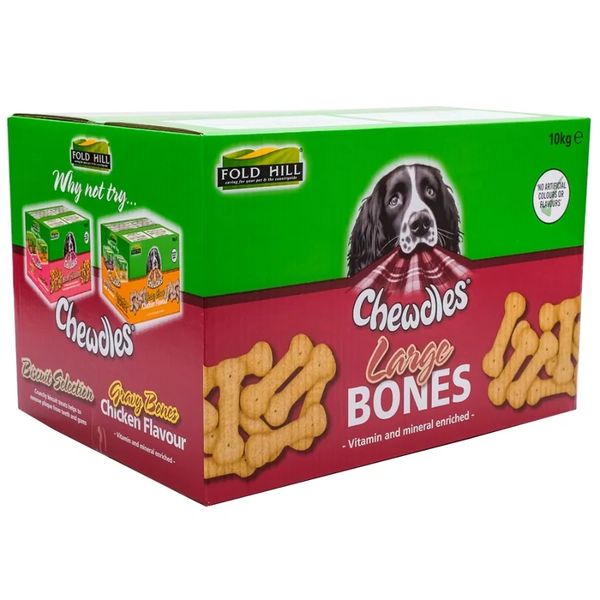 *NOT INSTORE* Fold Hill Chewdles Plain Large Bones 10kg