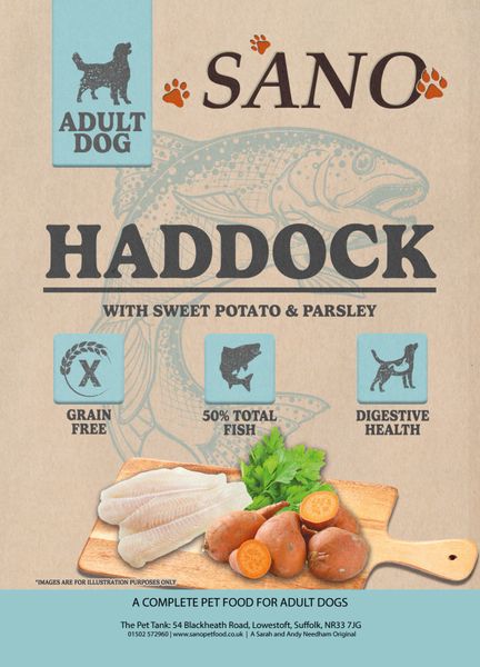 *NOT INSTORE* SANO Adult Dog Grain Free Haddock with Sweet Potato & Parsley