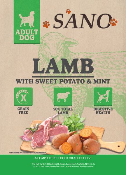 *NOT INSTORE* SANO Adult Dog Grain Free Lamb with Sweet Potato & Mint