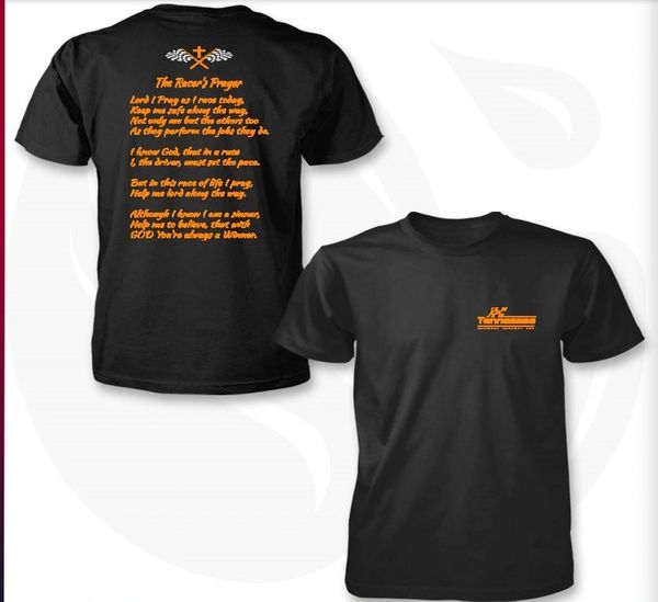 Racer Prayer Black and Orange