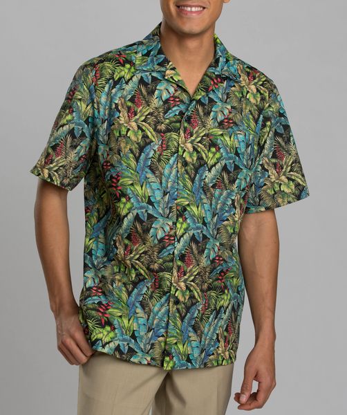 Edwards [1032] Tropical Leaf Camp Shirt | Hi Visibility Jackets ...