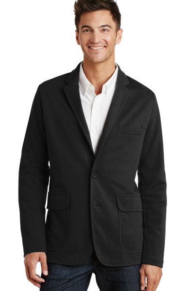 Mens black hot sale knit blazer