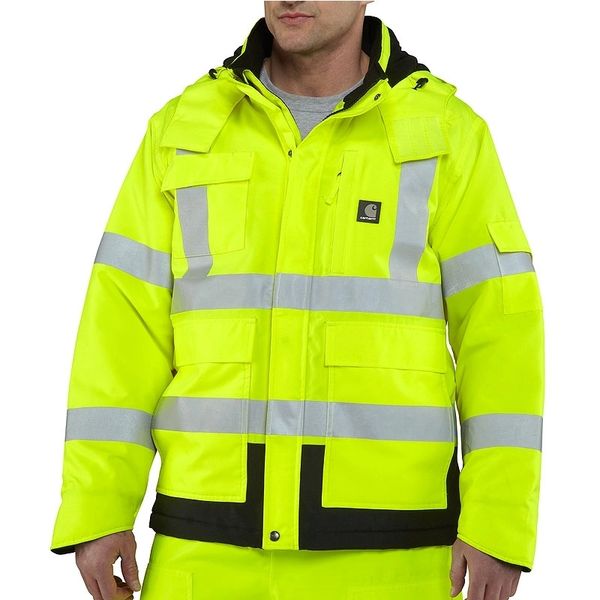 Men's Winter Safety Jackets Reflective With 3M Reflective Stripes Waterproof  Jacket Work Wear ANSI/ISEA 107 Class 3