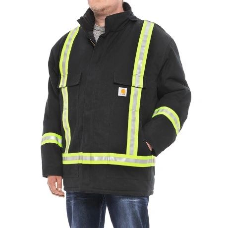 Carhartt 101694 High Visibility Striped Duck Traditional Coat Q