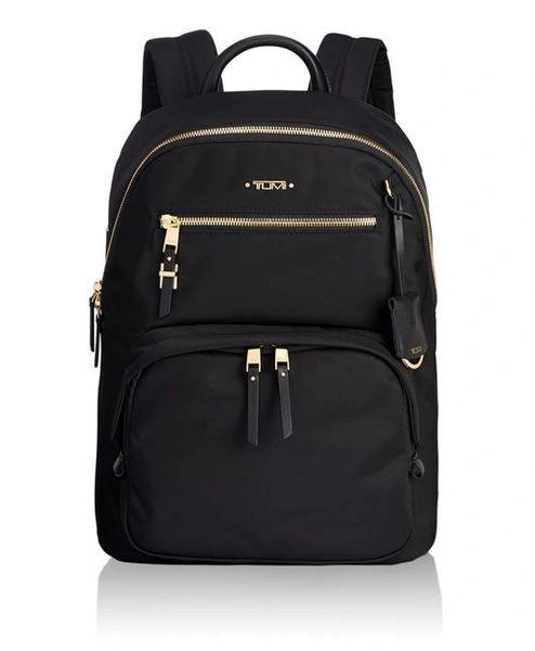 Black backpack best sale gold zipper