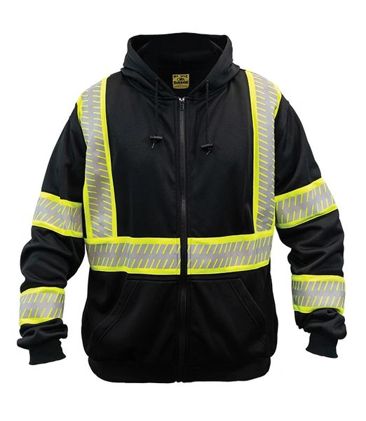 Game Sportswear [8775] Black Hi Vis Full Zip Sweatshirt | Hi Visibility ...