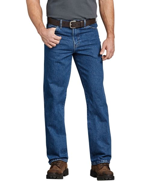 Dickies [17293] Regular Straight Fit 5-Pocket Denim Jeans. | Hi