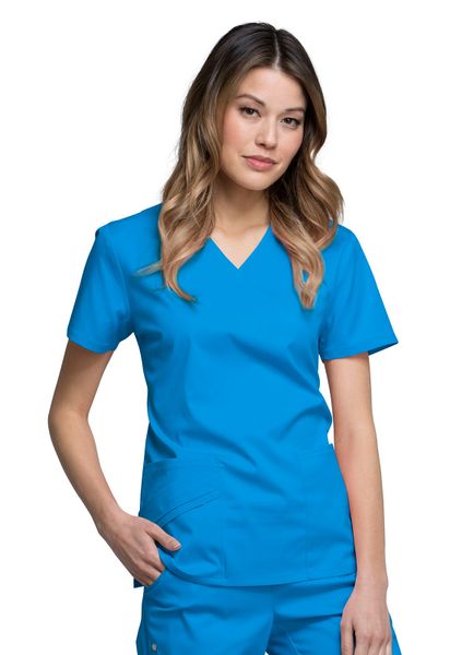 Cherokee #1845-Blue Bell. V-Neck Top. Live Chat for Discount Codes | Hi ...