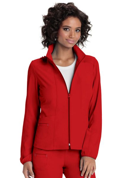 Red zip best sale up jackets