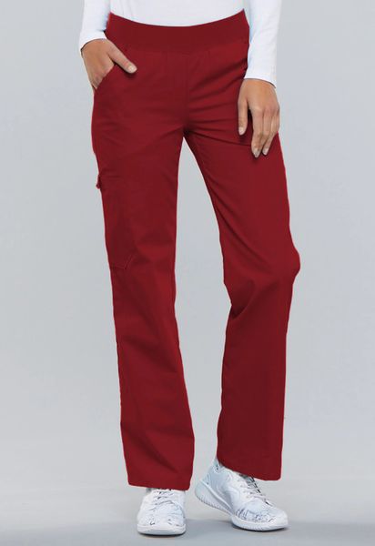 Cherokee #2085-Red. Mid Rise Knit Waist Pull-On Pant. Live Chat for ...