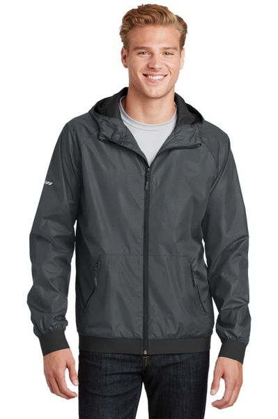 Sport Tek [JST53] Embossed Hooded Wind Jacket | Hi Visibility Jackets ...