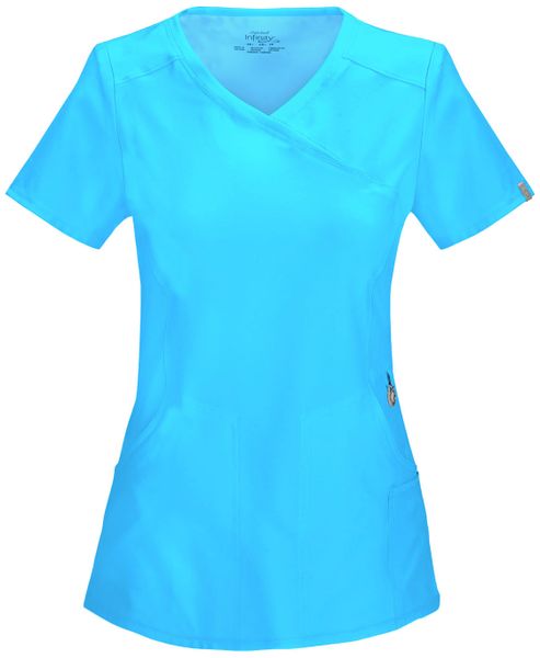 Cherokee #2625A-Turquoise. Mock Wrap Top. Live Chat for Discount Codes ...