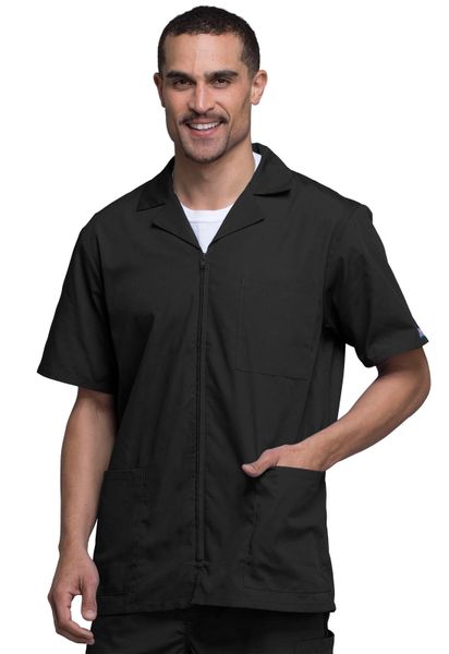 Cherokee Workwear #4300-Black. Men's Zip Front Jacket. Live Chat for ...