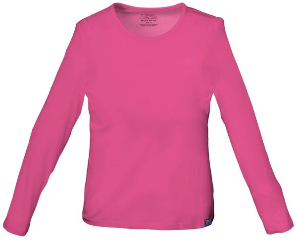 Cherokee Workwear #4818-Shocking Pink. Long Sleeve Underscrub Knit Tee ...