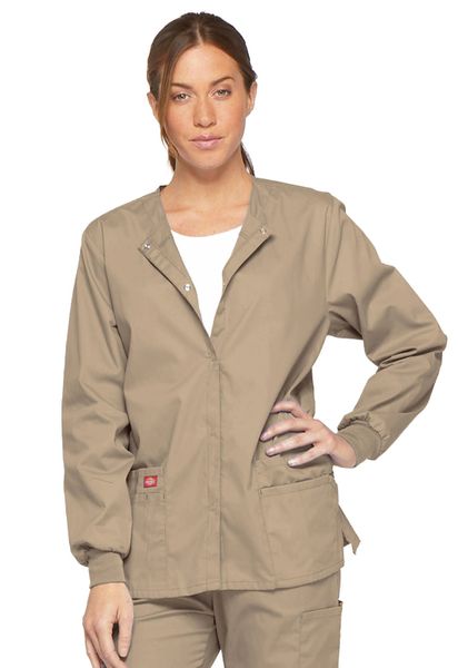 Dickies #86306-Dark Khaki. Snap Front Warm-Up Jacket. Live Chat for ...