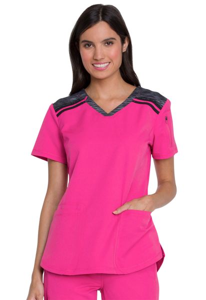 Dickies #DK740-Hot Pink. V-Neck Top. Live Chat for Discount Codes | Hi ...