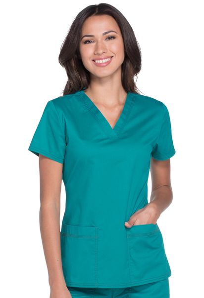 Dickies #DK800-Teal. V-Neck Top. Live Chat for Discount Codes | Hi ...