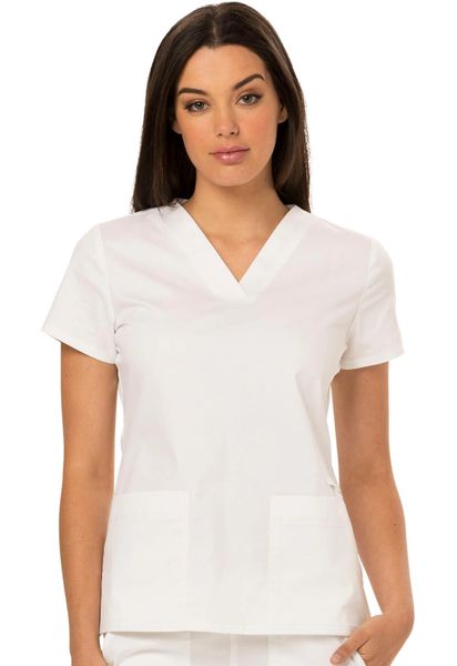 Dickies #DK800-White. V-Neck Top. Live Chat for Discount Codes | Hi ...