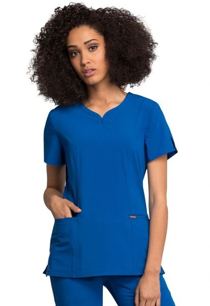 Cherokee #CK695-Royal. Ribbed V-Neck Top. Live Chat for Discount Codes ...