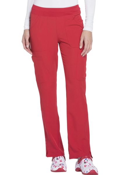 Red Low Rise Cargo Trousers