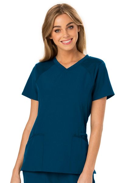 Heartsoul #HS660-Caribbean Blue. V-Neck Top. Live Chat for  