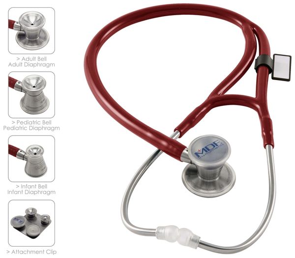 MDF MDF797CCTNapa (Burgundy). MDF ProCardial C3 Titanium Stethoscope. Live Chat for Discount