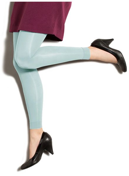 Therafirm #TF371-Seafoam. 10-15 mmHg Footless Opaque Tights. Live