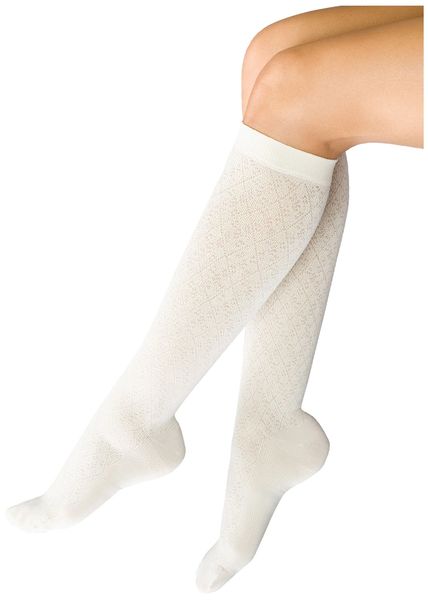 Therafirm #TF953-Diamond Winter White. 10-15 mmHg Support Trouser Sock ...