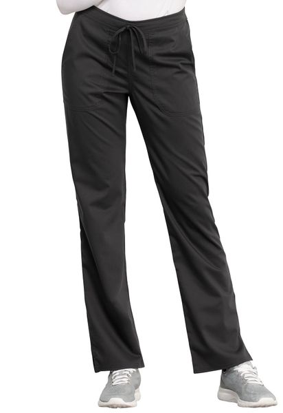 Cherokee Workwear #WW005P-Pewter. Mid Rise Straight Leg Drawstring Pant ...