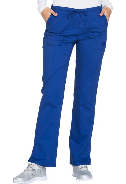 Cherokee Workwear #WW130-Galaxy Blue. Mid Rise Straight Leg Drawstring ...