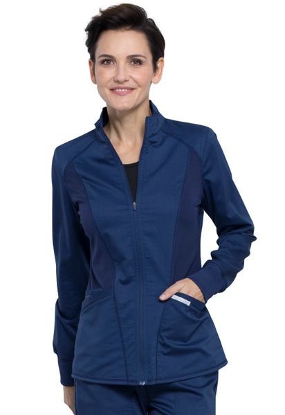 Cherokee Workwear #WW301-Navy. Zip Front High-Low Jacket. Live Chat for ...