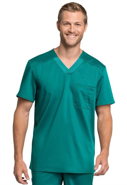 Cherokee Workwear #WW755AB-Teal Blue. Men's V-Neck Top. Live Chat for ...