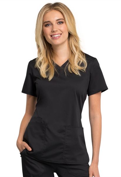 Cherokee Workwear #WW770AB-Black. V-Neck Top. Live Chat for Discount ...