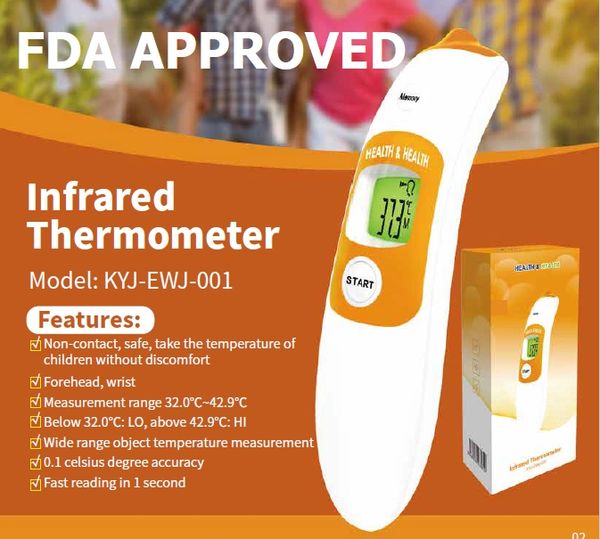 Non Contact Infrared Thermometer - FDA Approved