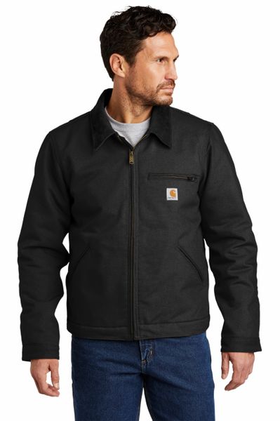 Carhartt [#103828] Duck Detroit Jacket. Available in Black and Carhartt  Brown. Big and Tall Sizes. Live Chat for Bulk Discounts.