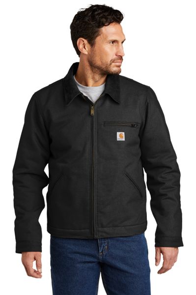 Carhartt [#103828] Duck Detroit Jacket. Available in Black and Carhartt  Brown. Big and Tall Sizes. Live Chat for Bulk Discounts.