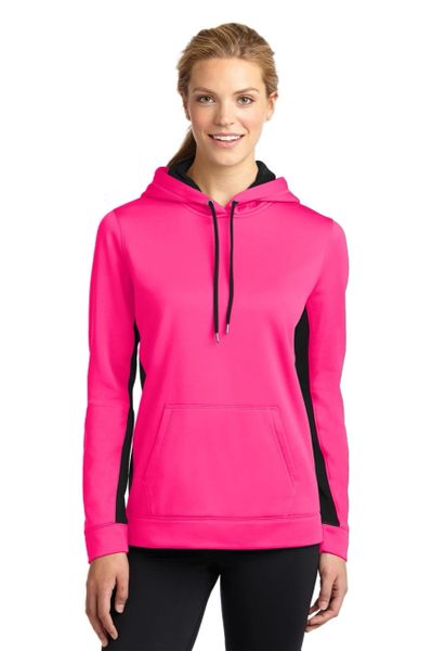 Sport Tek [LST235] Ladies Sport-Wick Colorblock Hoodie | Hi Visibility ...