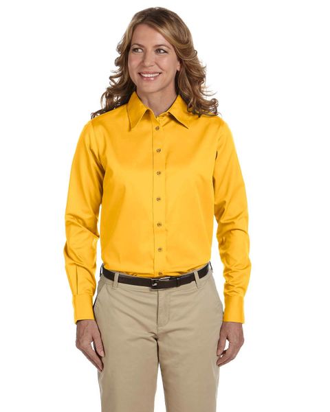 Ladies' Long-Sleeve Twill Shirt>2XL LIGHT COLLEGE BLUE M500W