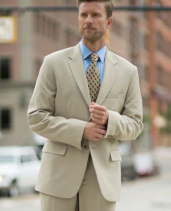 Mens khaki suit jacket sale